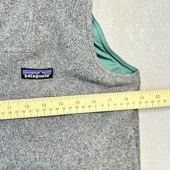 Patagonia Shelled Synchilla Reversible Vest Fleece Green Blue Gray Sz M Gorpcore - Picture 8 of 9